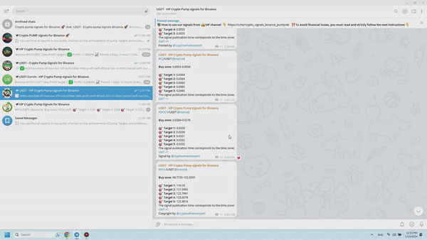 Signal from the VIP channel about a pump of the #DOCK coin with a successful transaction in the short term